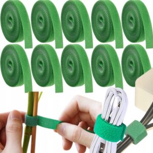 10x RZEP TAŚMA DO KWIATÓW POMIDORÓW WIĄZANIA ROŚLIN KRZEWÓW DRZEWEK KABLI ( tds0521a)