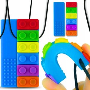 GRYZAK LOGOPEDYCZNY ZABAWKA SENSORYCZNA KLOCEK NASZYJNIK ANTYSTRESOWY ADHD ( tds0335)