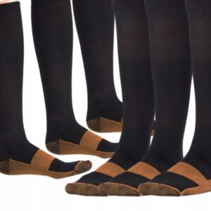 3X PODKOLANÓWKI UCISKOWE SKARPETY SKARPETKI WSPOMAGAJĄCE NA ŻYLAKI 39-44