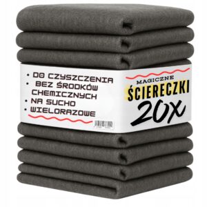 MAGICZNE ŚCIERECZKI SZMATKI DO MYCIA SZYB OKIEN BEZ SMUG - ZESTAW 20 SZT.