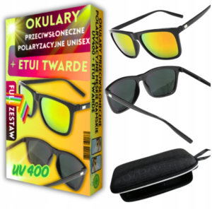 OKULARY PRZECIWSŁONECZNE POLARYZACYJNE MĘSKIE DAMSKIE UV400 + ETUI