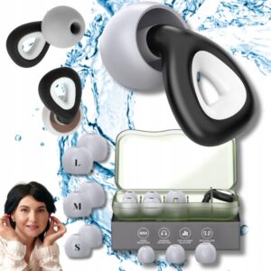 ZATYCZKI DO USZU DO SPANIA NA HAŁAS NA BASEN SILIKONOWE ETUI WODOSZCZELNE