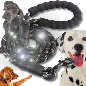 SMYCZ ODBLASKOWA DLA PSA TRENINGOWA PRZEPINANA SZKOLENIOWA MOCNA DŁUGA