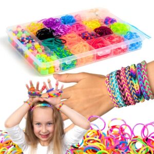 GUMKI DO ROBIENIA BRANSOLETEK BIŻUTERII ZESTAW GUMEK LOOM BANDS ETUI 1000