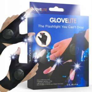 RĘKAWICZKI LED Z LATARKĄ LAMPKĄ WARSZTATOWE RĘKAWICE NA PRAWA I LEWĄ RĘKĘ (tds0824)