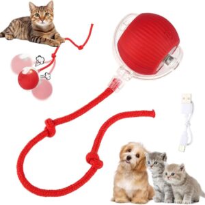 UCIEKAJĄCA PIŁKA ZABAWKA DLA KOTA PSA INTERAKTYWNA ELEKTRYCZNA WIBRACJE LED