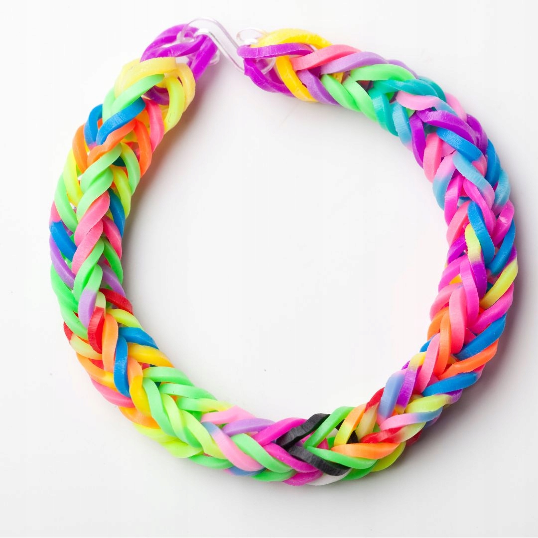 GUMKI DO ROBIENIA BRANSOLETEK BIŻUTERII ZESTAW GUMEK LOOM BANDS ETUI 1000 - obrazek 9