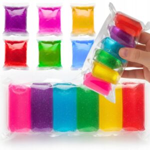 6x SLIME DO ROBIENIA GLUTÓW GLUTY KREATYWNY ZESTAW - 6 KOLORÓW - BROKAT