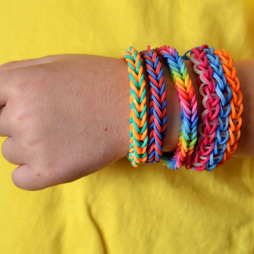 GUMKI DO ROBIENIA BRANSOLETEK BIŻUTERII ZESTAW GUMEK LOOM BANDS ETUI 1000 - obrazek 10