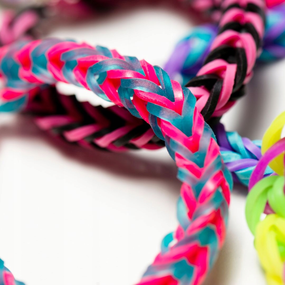 GUMKI DO ROBIENIA BRANSOLETEK BIŻUTERII ZESTAW GUMEK LOOM BANDS ETUI 1000 - obrazek 14