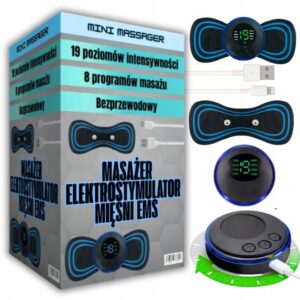 MASAŻER EMS DO MIĘŚNI KARKU BRZUCHA URZĄDZENIE 8 TRYBÓW 19 POZIOMÓW
