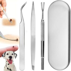 ZESTAW DO USUWANIA WYCIĄGANIA KLESZCZY DLA LUDZI PSA KOTA U PSÓW - XXL