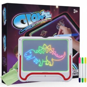 MAGICZNA TABLICA DO RYSOWANIA DLA DZIECI FLUORESCENCYJNA DINOZAURY ZABAWKA