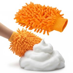 RĘKAWICA Z MIKROFIBRY DO MYCIA SAMOCHODU AUTA DO KAROSERII SZYB FELG GĄBKA